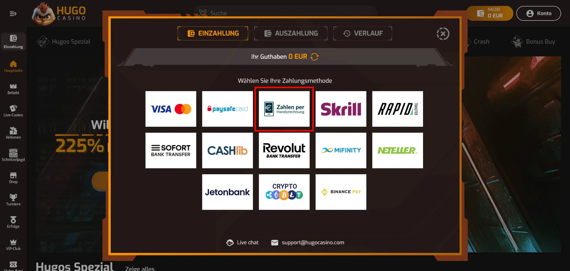 Hugo Casino – Neues Casino mit großem Spielangebot